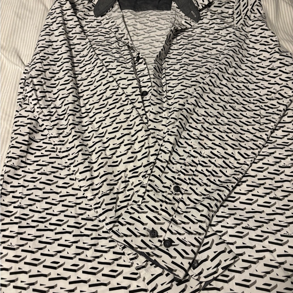 DKNY Monochrome Geometric Shirt